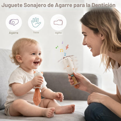 Sonajeros para bebés, juguetes para la dentición de 3 a 6 meses, ju...