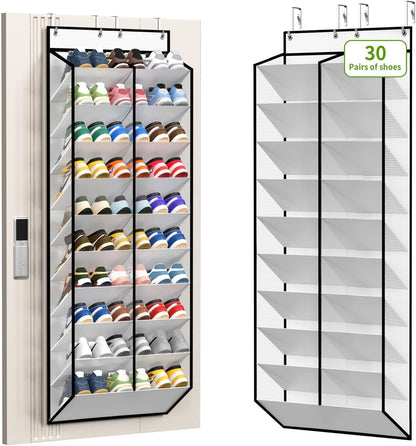 KEEPJOY 20-30 pares de organizadores de zapatos sobre la puerta, za...
