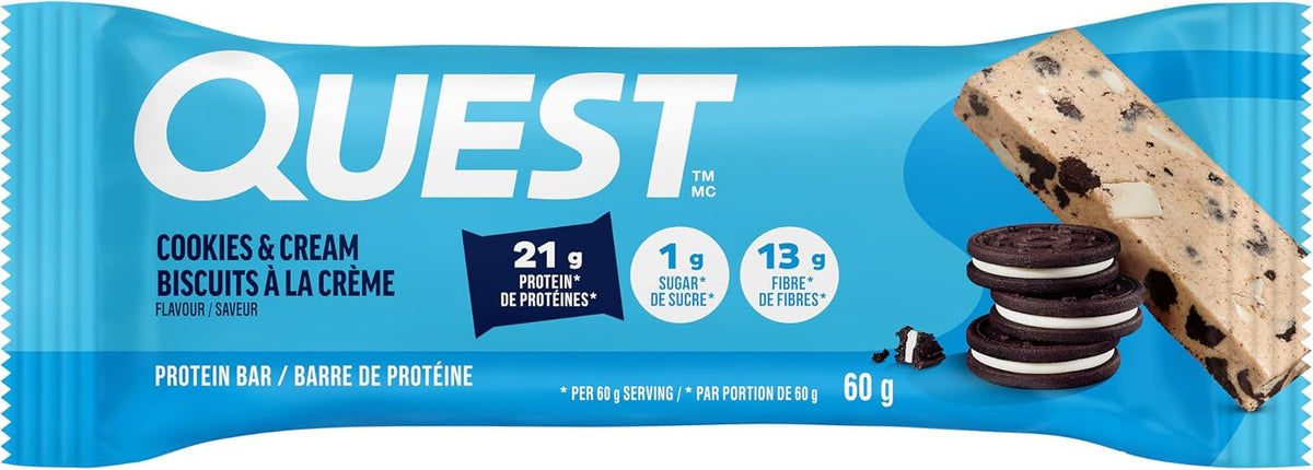 Quest Nutrition - Barras de proteína de galletas y crema, 0.74 oz d...