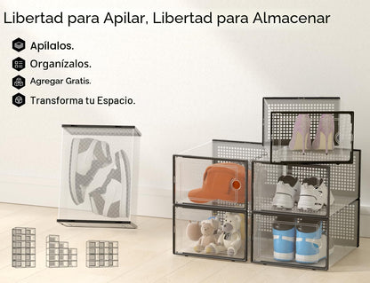 Kuject Cajas de almacenamiento de zapatos XXX-Large, paquete de 12,...