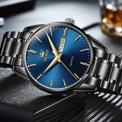 OLEVS Relojes para hombre Relojes de cronógrafo de fácil lectura lu...