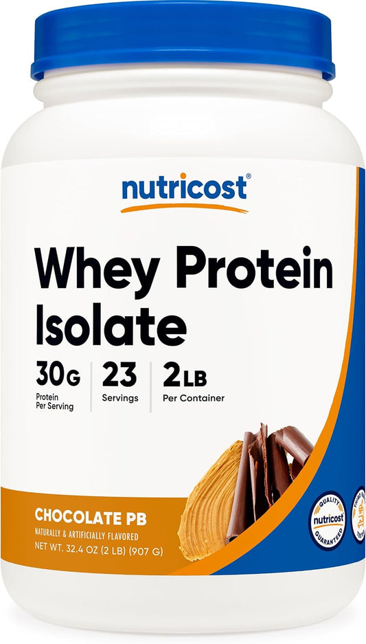 Nutricost Polvo aislado de proteína de suero (mantequilla de maní y...