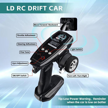 LEOSO LD1804 1\/18 RWD Mazda MX-5 RC Coche de deriva Azul | Mini mo...
