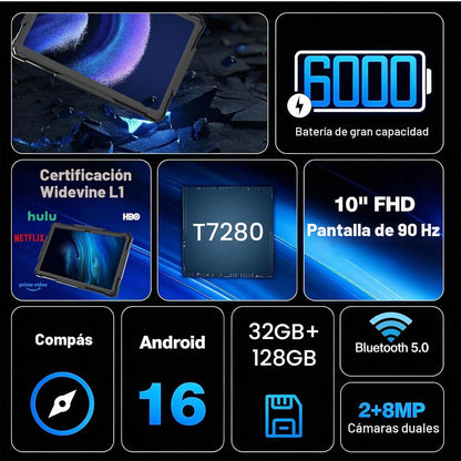 SCREENOVATE Tableta 10 pulgadas Android 16 tableta, 32GB RAM 128GB...