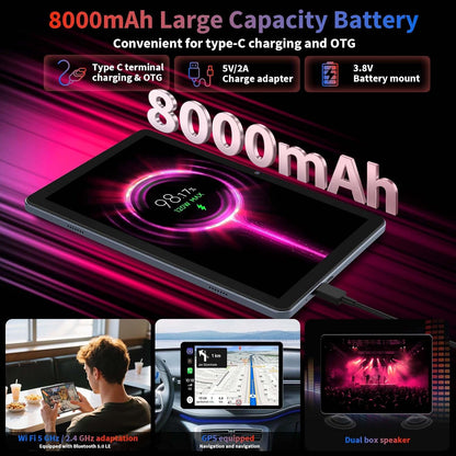Tableta de 10 pulgadas con teclado - Tableta 2026 Gemini AI Android...