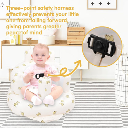 EKEPE Asiento de bebé inflable con arnés para bebés de 3 meses en a...