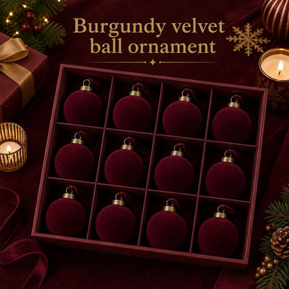 12 adornos grandes de bola de terciopelo de Navidad de 4 pulgadas |...