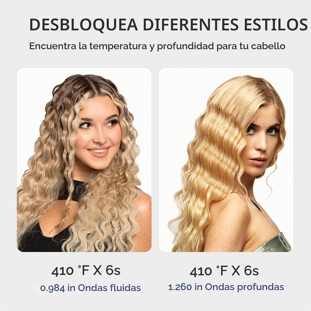 Janelove rizador de cabello 4 en 1, ondulador de cabello, rizador d...