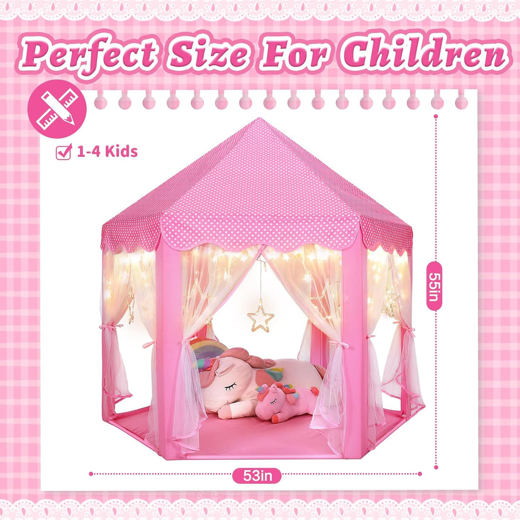 Monobeach - Tienda de campaña estilo castillo de princesa para niña...