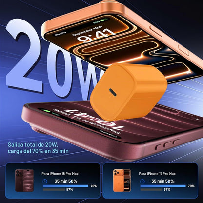 Cargador para iPhone 18 17 16 Pro Max Carga rápida, Cargador USB C...
