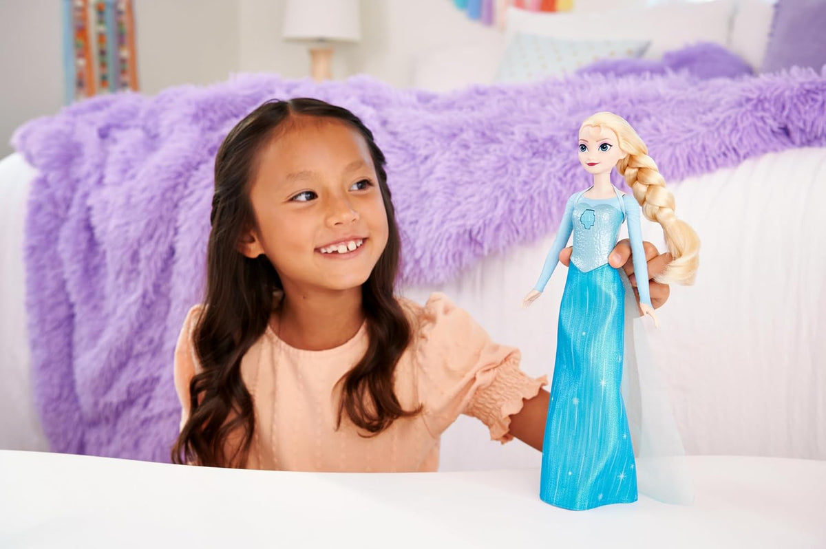 Mattel Muñeca Elsa cantante de Frozen de Disney, canta "Let It...