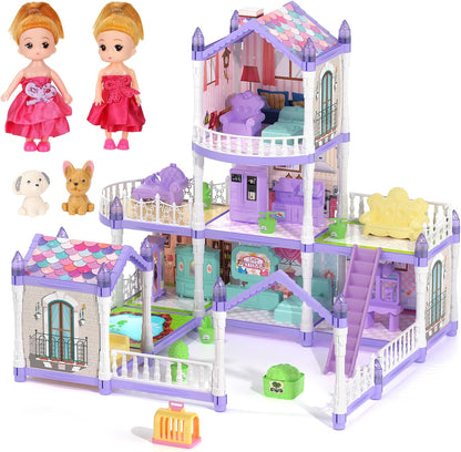 Randhar - Casa de muñecas para niñas, casa de muñecas de ensueño, 9...