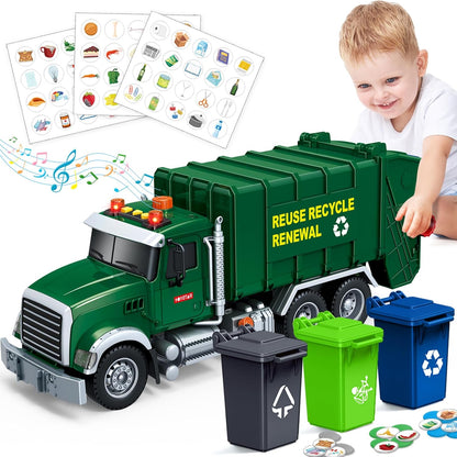 Juguetes para niños de 3, 4, 5, 6, 7, 8 años, camión de basura gran...