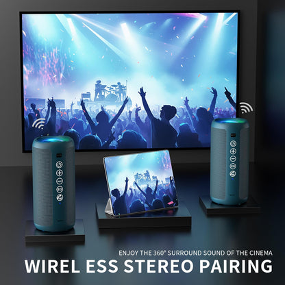 Ortizan Altavoz Bluetooth portátil, impermeable IPX7, inalámbrico,...