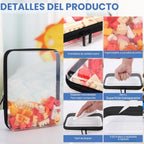 YOPCDJ Paquete de 3 fundas rígidas transparentes con cremallera, Ne...