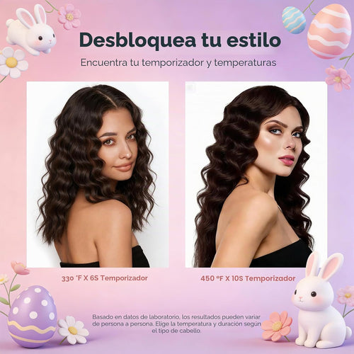 Aima Beauty Onda profunda de 1 pulgada rizador de pelo rizador ondu...
