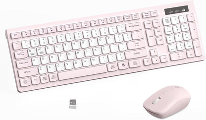 Teclado inalámbrico y mouse combinado silencioso para oficina y hog...