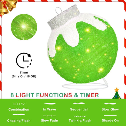 Adornos de Navidad para exteriores, decoración de bolas navideñas e...