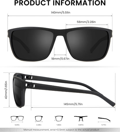 CIFOYA Gafas de sol polarizadas para hombre - Gafas de sol clásicas...