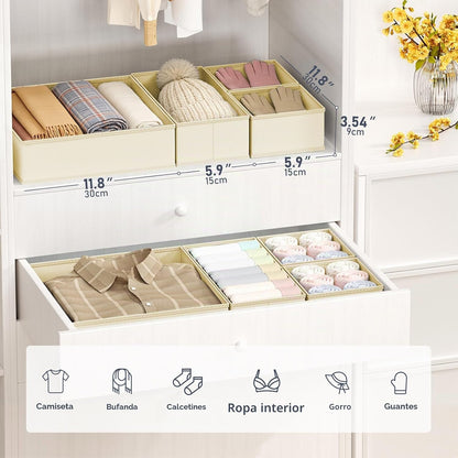 DIMJ Organizador de cajones, paquete de 26 organizadores de cómoda,...