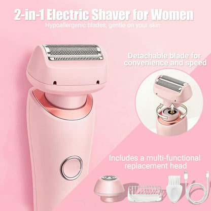 Livora - Afeitadora eléctrica para mujer, maquinilla de afeitar ina...