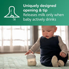 Philips Avent Biberones de vidrio natural, flujo lento, 4 onzas, si...