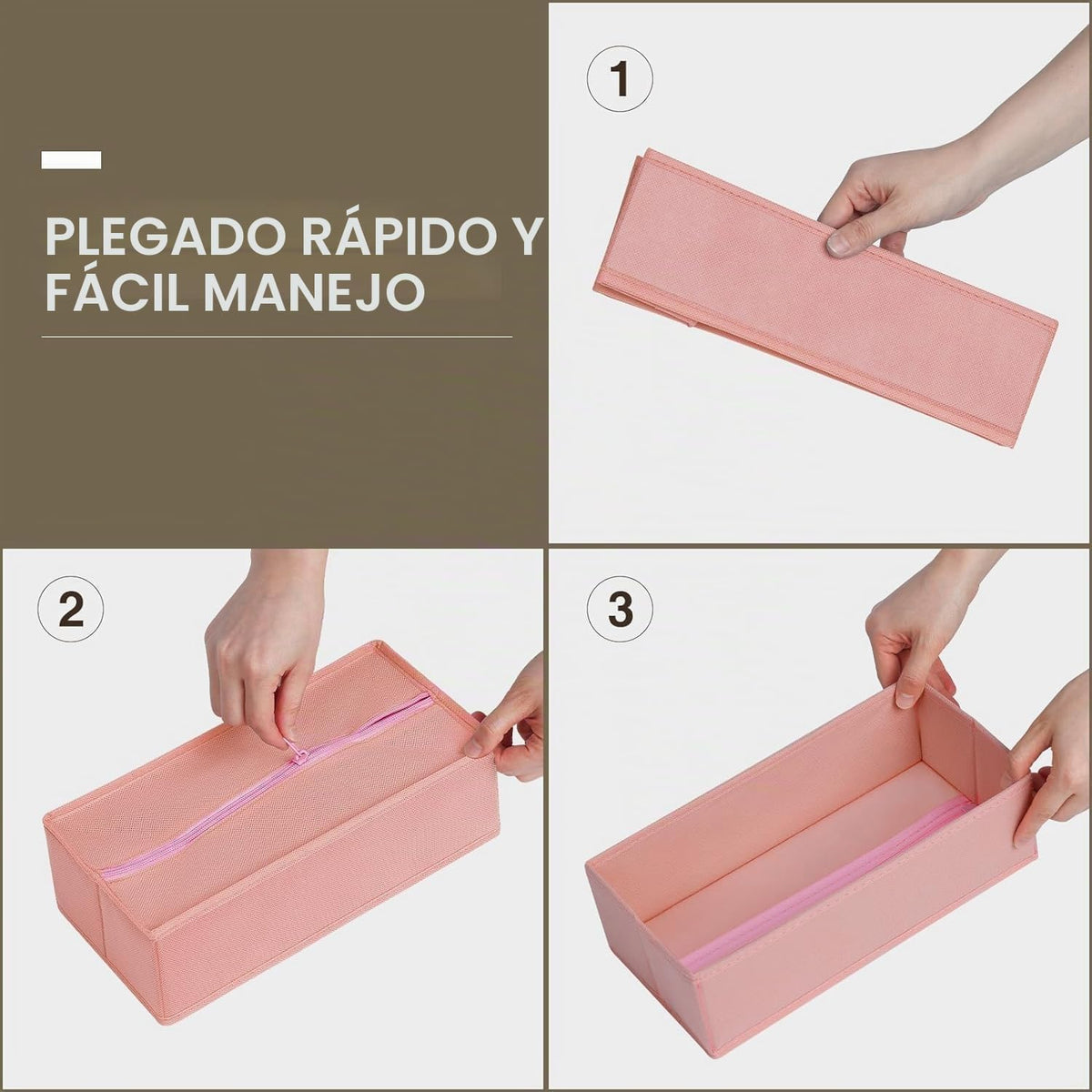 DIMJ Organizador de cajones para ropa, paquete de 18 cubos organiza...