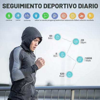 FILIEKEU Reloj inteligente para hombre para Android iOS, llamadas B...