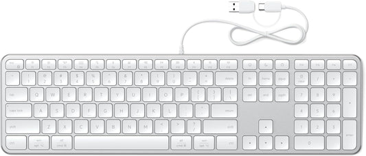 Satechi Teclado delgado LX3 con cable, conmutación de SO multiplata...