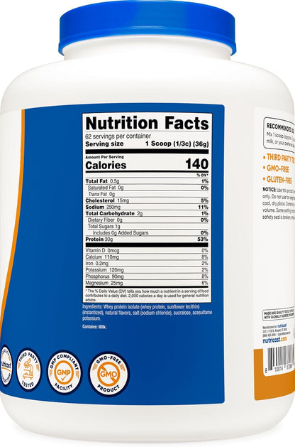 Nutricost Aislado de proteína de suero (caramelo salado, 5 libras)