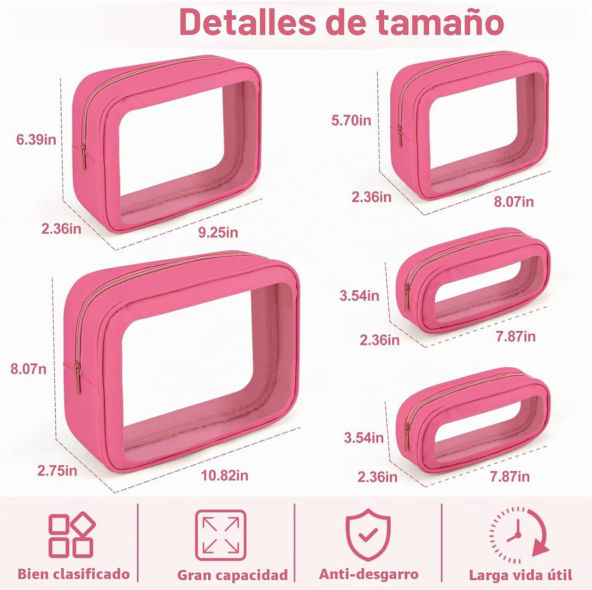 Organizadores de embalaje, Rosa fuerte, Práctico: