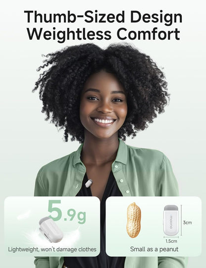 MAONO T1 Mini micrófono inalámbrico Lavalier para iPhone y Android...