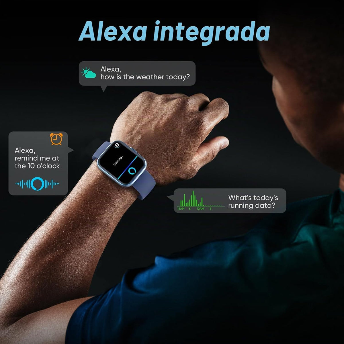 Fitpolo Relojes inteligentes para hombres\/mujeres, 1.8'' c...