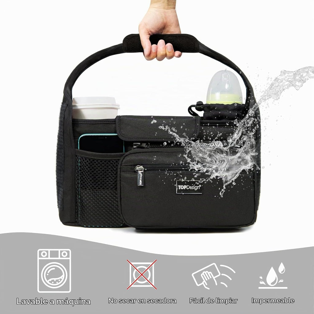 TOPDesign Organizador universal para cochecito de bebé, carrito de...