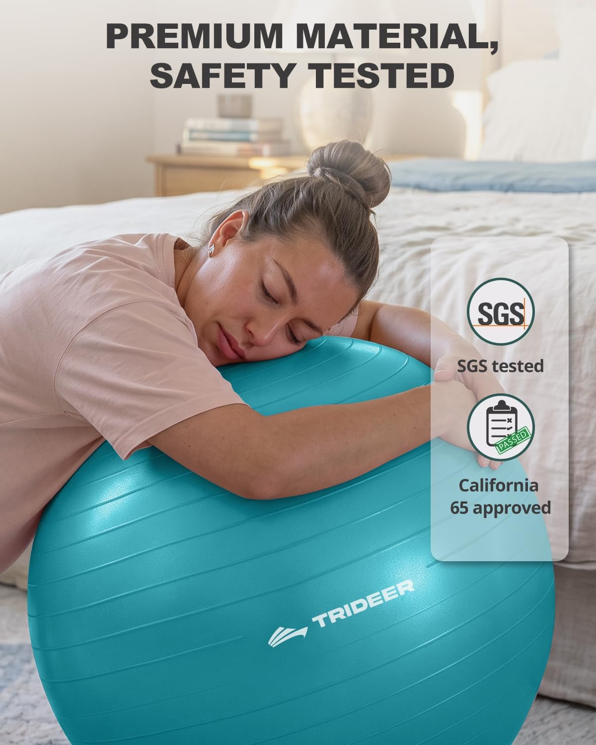 Trideer Pelota de yoga para ejercicio, embarazo, pelota de ejercici...