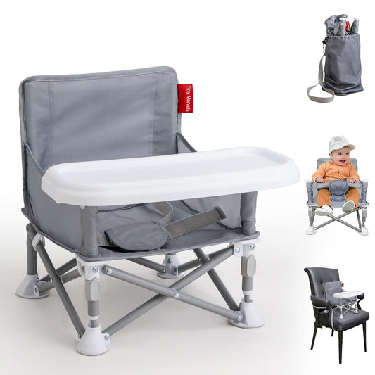 Tiny Marvels - Silla de bebé, silla alta portátil para viajes y pla...