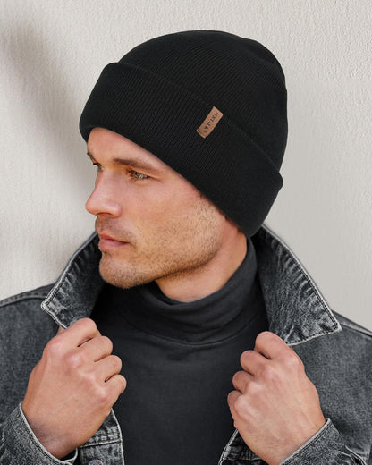 FURTALK Gorro de invierno con forro polar para hombre, doble capa,...