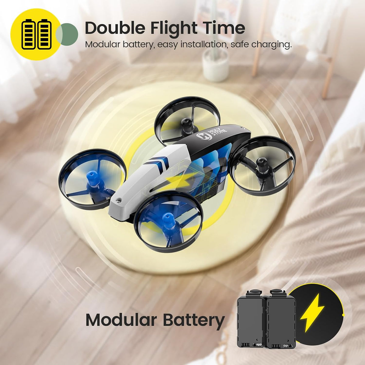 Holy Stone HS210T Drones para niños, 2 en 1 MINI Drone de interior...