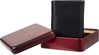 Levi´s - Cartera para hombre, triple pliegue, delgada, incluye vent...