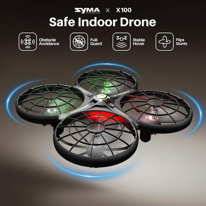 SYMA X100 - Dron de interior para niños de 8 a 12 años, evita obstá...