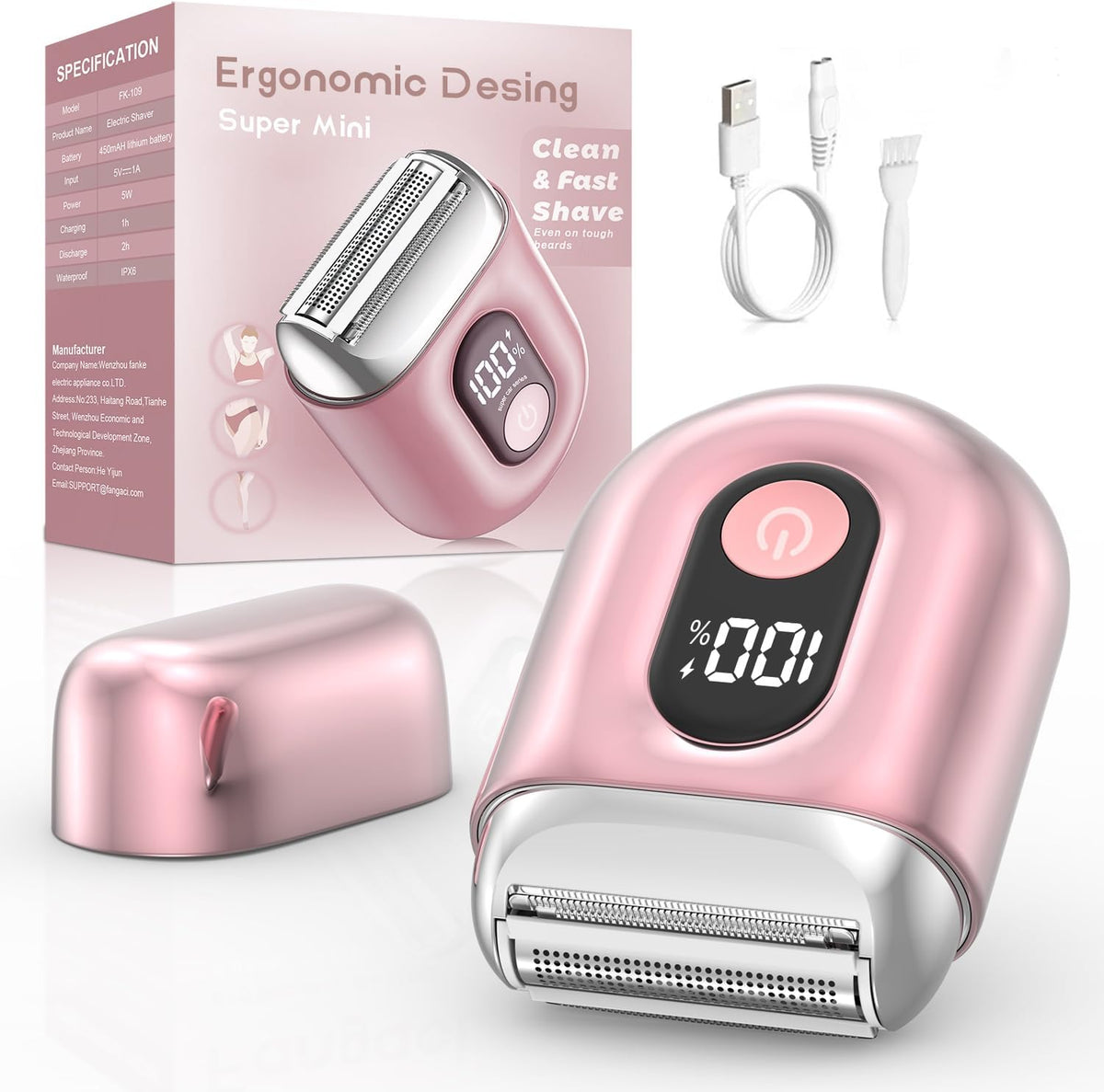 Afeitadora eléctrica inalámbrica para mujer: mini maquinillas de af...
