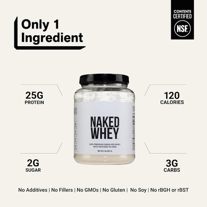 NAKED Whey - Proteína de suero de leche en polvo 100% alimentada co...
