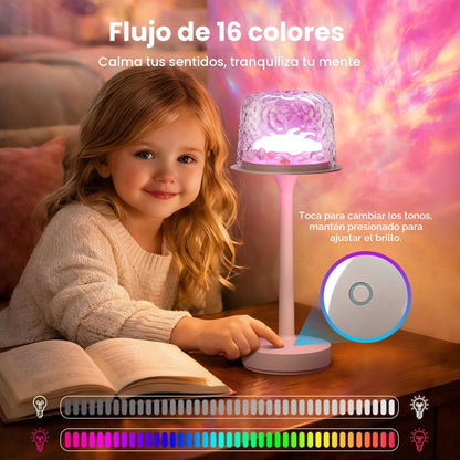 Lámpara de ducha impermeable recargable LED Ocean Projector Lámpara...