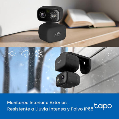 Tapo 2K Cámara de seguridad con cable panorámica/inclinable para in...