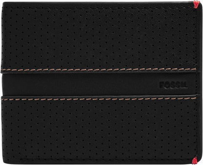 Fossil Billetera plegable para hombre, Sport Tourer negro, talla única