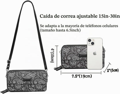 Lanyani Cartera Cruzada RFID con Correa de Muñeca y Bolsillo para T...