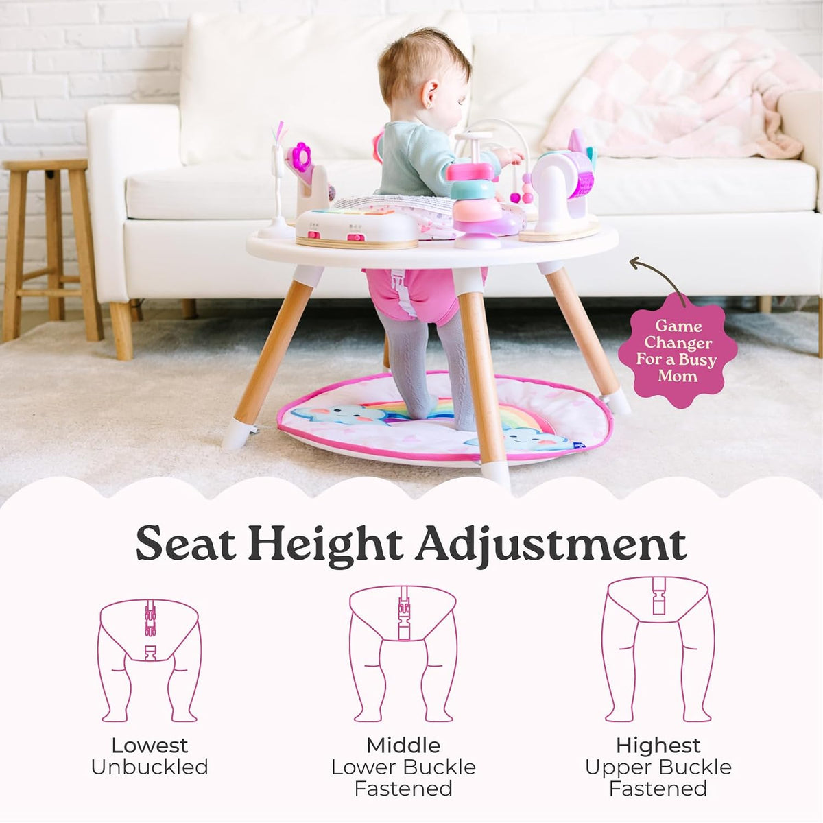 Little Acorn, centro de actividades para bebés 4 en 1, diseño inspi...