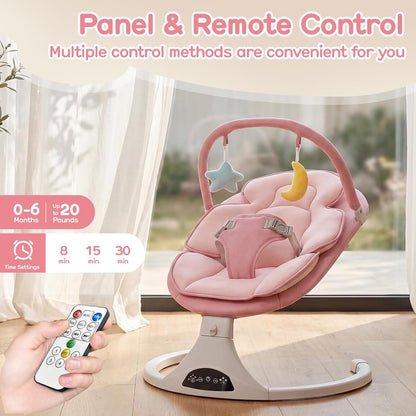 Columpio eléctrico para bebé con control remoto, 5 velocidades, por...