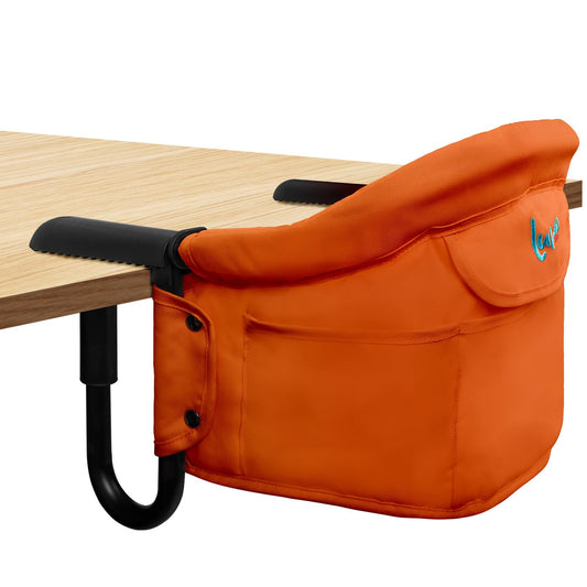 Silla alta con gancho, silla alta plegable portátil para bebés de 6...