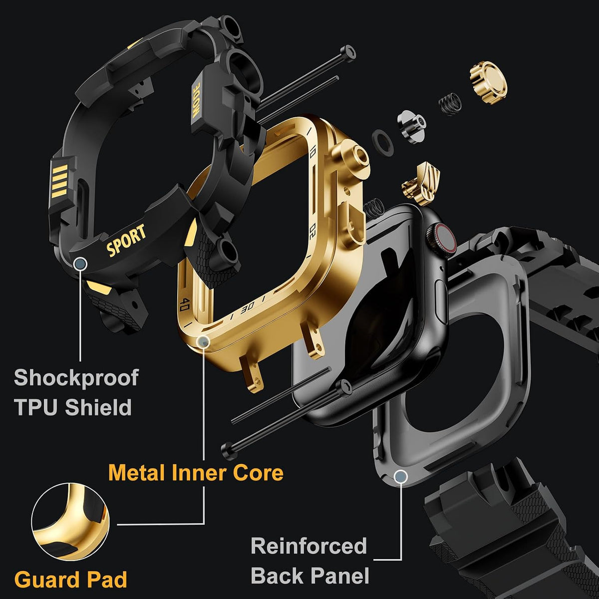 DABAOZA Funda resistente con correa táctica para hombre, compatible...